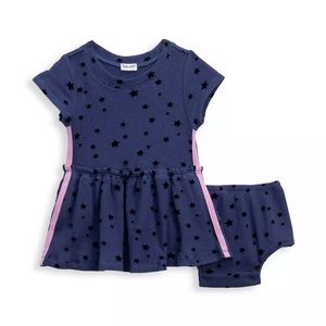Splendid Baby Girl 2-Piece Thermal Star Print Dress & Bloomers Set Size 6-12M